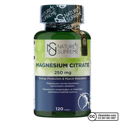 Цитрат магния Nature's Supreme 250 мг 120 таблеток