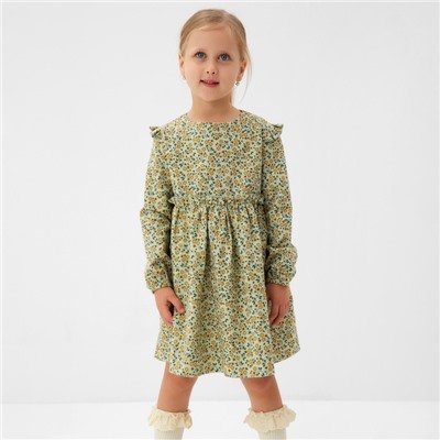 Платье для девочки MINAKU: Cotton collection цвет фисташковый, р-р 104