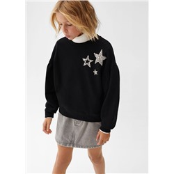 Sudadera estrellas purpurina -  Niña | MANGO OUTLET España
