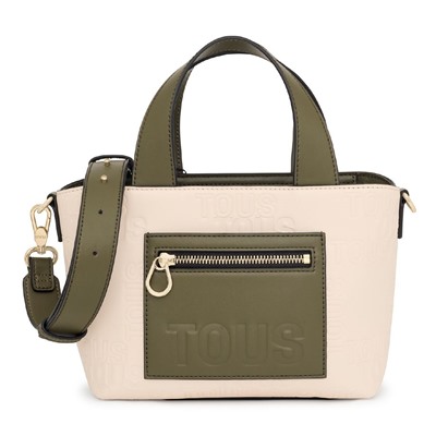 Bolso capazo Nanda - beige y caqui