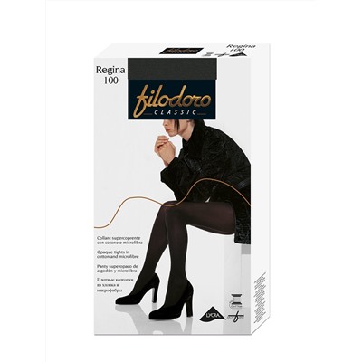 Колготки с микрофиброй теплые FILODORO Regina 100 (4 / nero/черный)