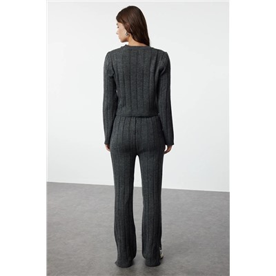 Anthracit Crop Soft Textured Thrietwear Верхний Upper Set Twoaw25au00038