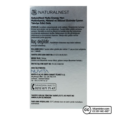 NaturalNest Multi Energy Men 30 Tablet