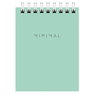 Блокнот МАЛЫЙ ФОРМАТ А7 75х105 мм, 40 л., гребень, картон, клетка, BRAUBERG "Minimal Pastel", 116431