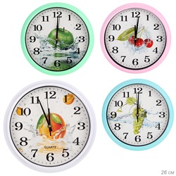 Часы настенные 26 см / 381-38 /уп 40/ микс