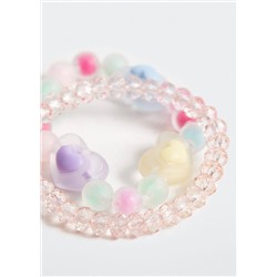 Pack 2 pulseras abalorios -  Niña | MANGO OUTLET España