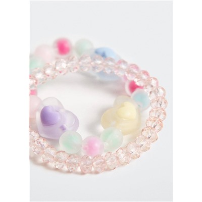 Pack 2 pulseras abalorios -  Niña | MANGO OUTLET España