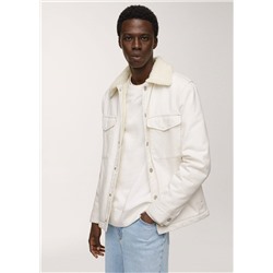Chaqueta denim borreguito -  Hombre | MANGO OUTLET España