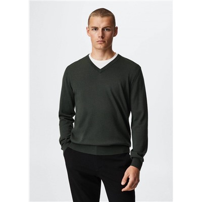 Jersey lana merino lavable -  Hombre | MANGO OUTLET España