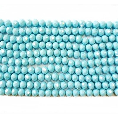 Бусины граненые "Рондель" на нити/ 10мм/ цв.голубой 72-1AВ/ фас.1нить
