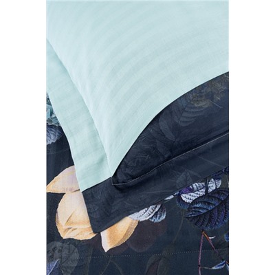 Постельное белье Карвен Stripe Satin с цветным принтом евро N250 -SB017 (6пр.) (Акция)