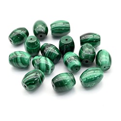 Бусины из малахита бочонок 15*20мм, 1 бусина