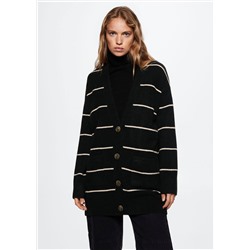 Cárdigan rayas botones -  Mujer | MANGO OUTLET España