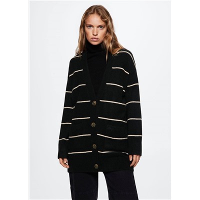 Cárdigan rayas botones -  Mujer | MANGO OUTLET España