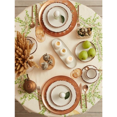 Скатерть Этель Еaster d=148 см +/-3 см, 100% хлопок, саржа 190 г/м²
