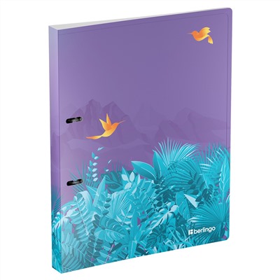 Папка на 2 кольцах Berlingo "Flower Art", А4, 24мм, 600мкм, с рисунком, D-кольца, с внутр. карманом