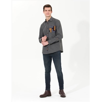 Anthracit Comfort Fit рубашка с длинным рукавом