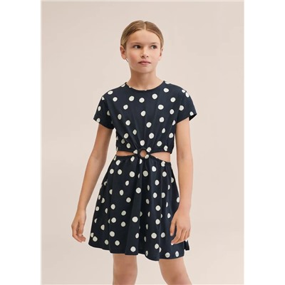 Vestido estampado abertura  -  Niña | MANGO OUTLET España