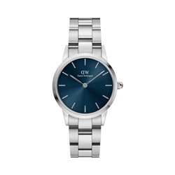 Reloj de cuarzo de acero Arctic 28 mm - Plateado y azul marino