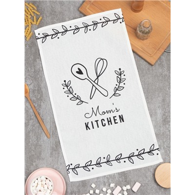 Полотенце "Доляна" Mom's kitchen 35х60 см, 100% хлопок, вафля 160 г/м2