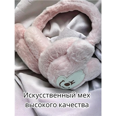 Меховые наушники Мики Маус детские 2-14 лет регулируемые Арт 8А тип 1