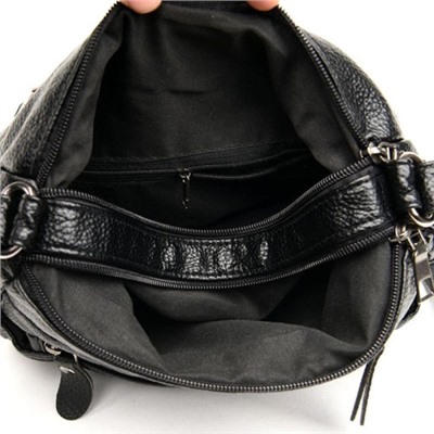 Женская кожаная сумка 558 BLACK