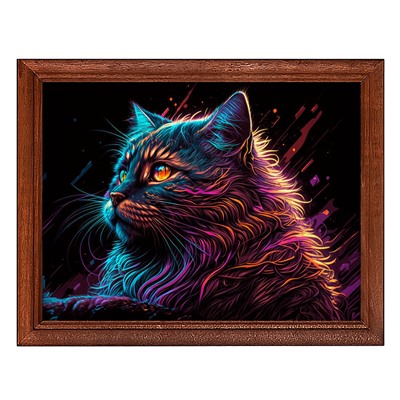 POSG-0312 Постер в рамке 23x17см Кот сюрреализм