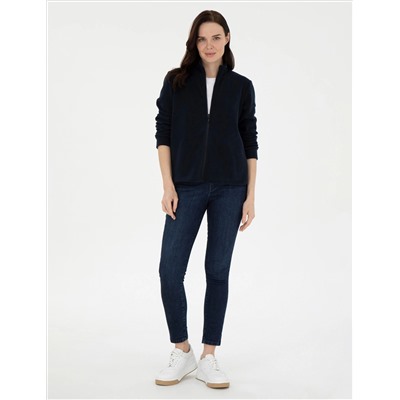 Navy Blue Comfort Fit Polar Cardigan