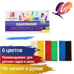 Пластилин 6 цветов 120 г "Классика"