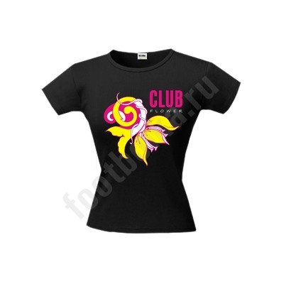 Футболка "Club flower" светится в УФ