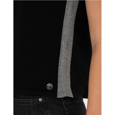 Black Slim Fit Bike Yaka T -For
