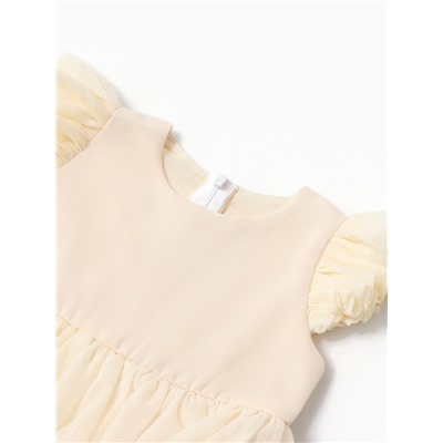 Платье для девочки, MINAKU :Party Dress, цвет молочный, рост 98 см