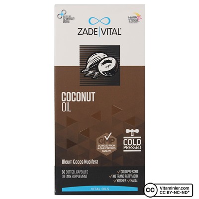 Zade Vital Кокосовое масло 1000 мг 60 капсул