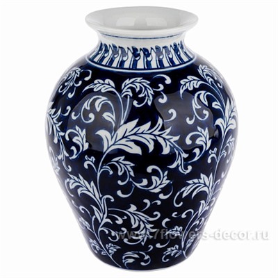 Ваза "Шинуазри Blue" (керамика), D19xH30 см