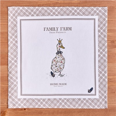 НАБОР САЛФЕТОК ИЗ 2-Х ШТ "FAMILY FARM" 40Х40СМ, ТВИЛ, КЛЕТКА