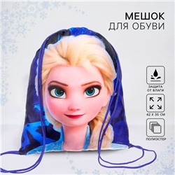 Мешок для обуви, 420×350 мм, «Холодное сердце» (мягкий полиэстер, плотность 210D)