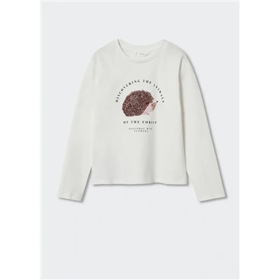 Camiseta manga larga textura -  Niña | MANGO OUTLET España