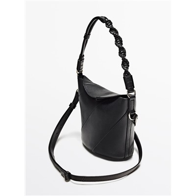 Bolso bandolera piel napa asa trenzada