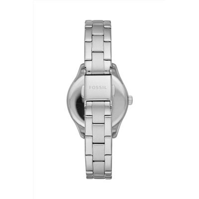 Reloj de cuarzo de acero Rye Fossil - Plateado y negro