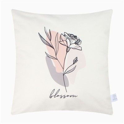 Набор декоративных наволочек "Blossom" - 4 шт, 40х40 см, велюр