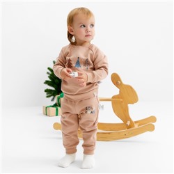 Костюм (свитшот и брюки) Крошка Я "Новогодние игрушки", рост 68-74 см