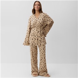 Пижама женская (рубашка и брюки) KAFTAN "Елки" размер 40-42