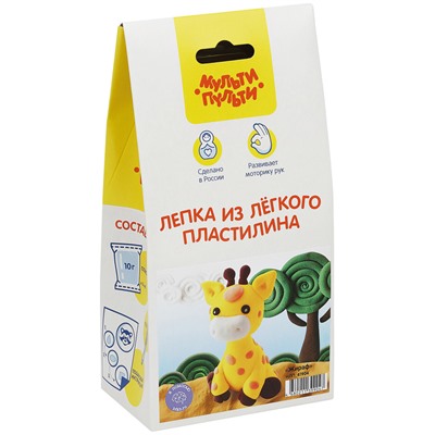 Набор для лепки из легкого пластилина Мульти-Пульти "Жираф"