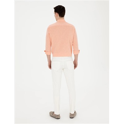 Ecru Slim Fit Jean Pants