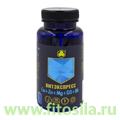 Кальций+Цинк+ Магний+D3+B6 №60 таб. массой 830 мг ВИТЭКСПРЕСС