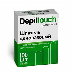 Шпатель нестерильный деревянный 114*10 мм, 100 шт, бренд - Depiltouch Professional