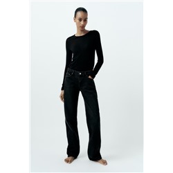 JEANS TRF RECTOS TIRO BAJO