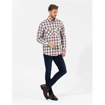Bordeaux Comfort Fit рубашка с длинным рукавом