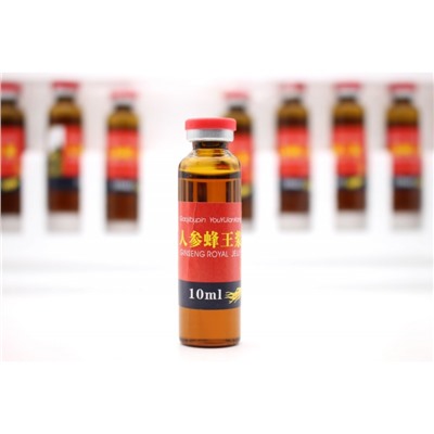 Эликсир Женьшень с маточным молочком GINSENG ROYAL JELLY, 10шт*10мл