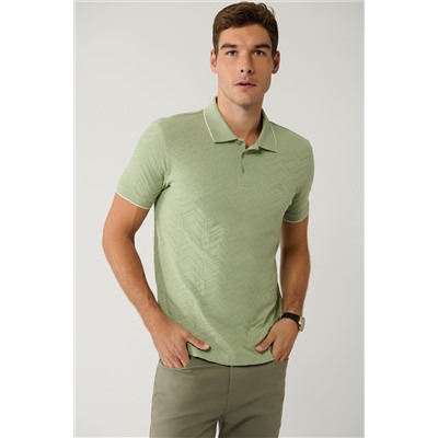 Khaki 100 %хлопок 3 пуговица Жаккард Polo Yaka футболка
